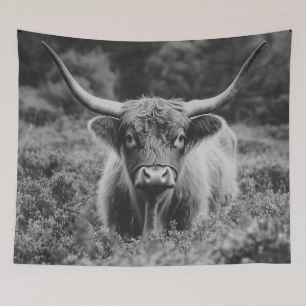 Item preview, Flower Child | Highland Cow Portrait designed and sold by wildtribe.