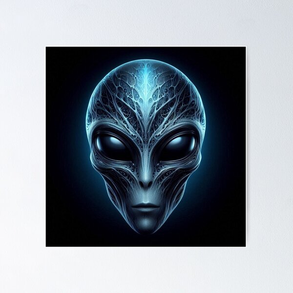 Item preview, blue-grey alien designed and sold by jaydawnooo.