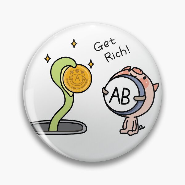 Item preview, Type AB people, you will become rich!! designed and sold by KtoonShop.