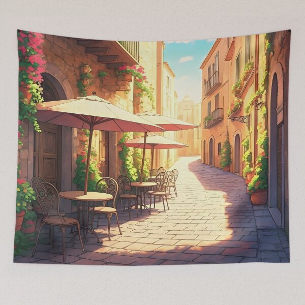 Item preview, Sicily, Italy: Quaint Outdoor Café Charm designed and sold by LSVart.