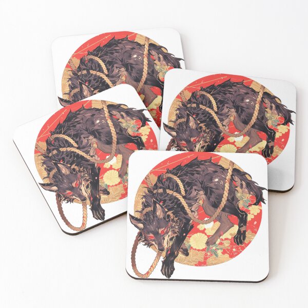 Item preview, Black Wolf in Kintsugi designed and sold by CalyCollab.