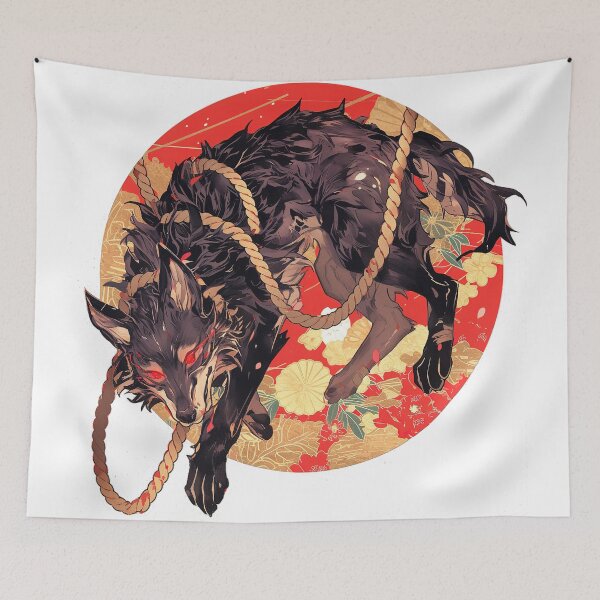Item preview, Black Wolf in Kintsugi designed and sold by CalyCollab.