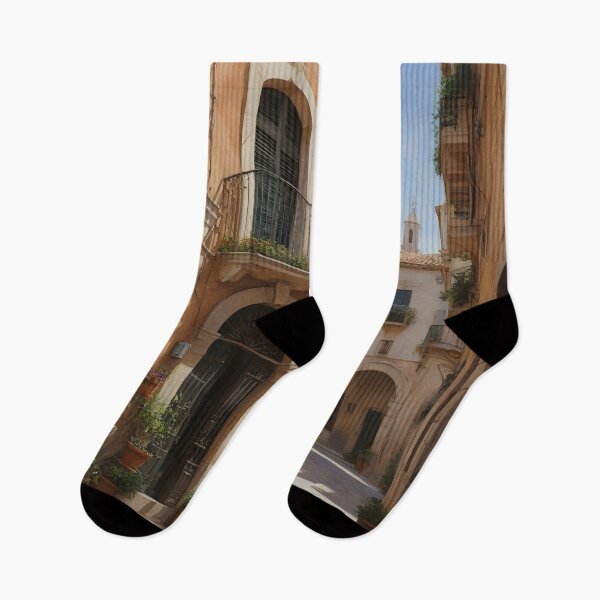 Item preview, Valencia’s Old Town: Mediterranean Charm in Warm Earthy Tones designed and sold by LSVart.