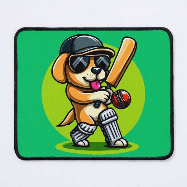 Item preview, Cool Dog Cricketer designed and sold by McThingummy.