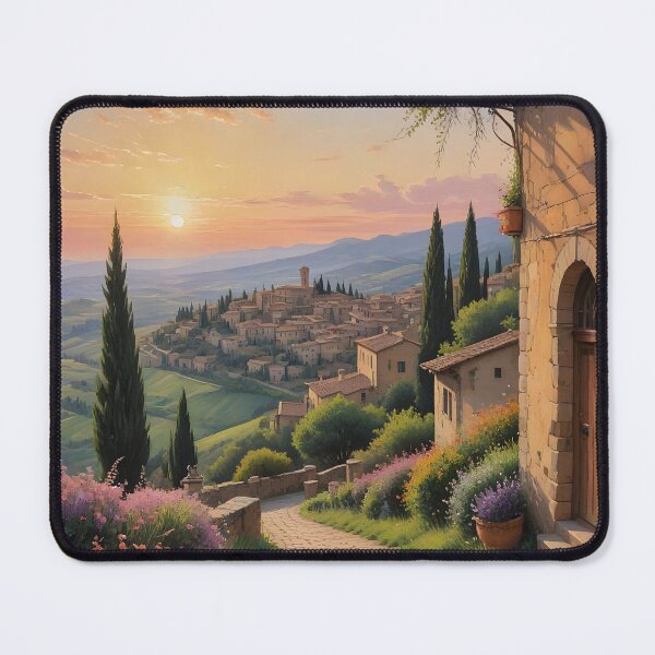 Item preview, Volterra, Italy: Evening Glow Over Tuscan Architecture designed and sold by LSVart.