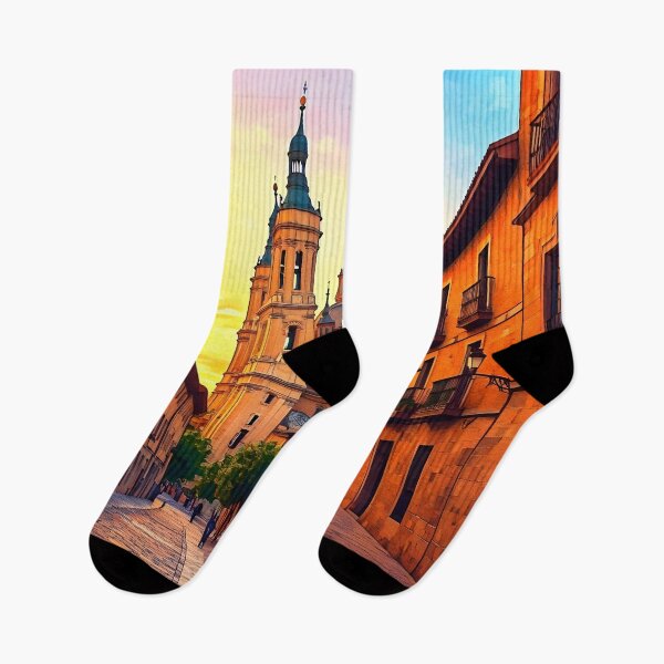 Item preview, Zaragoza Old Town: Sunset Illuminations designed and sold by LSVart.