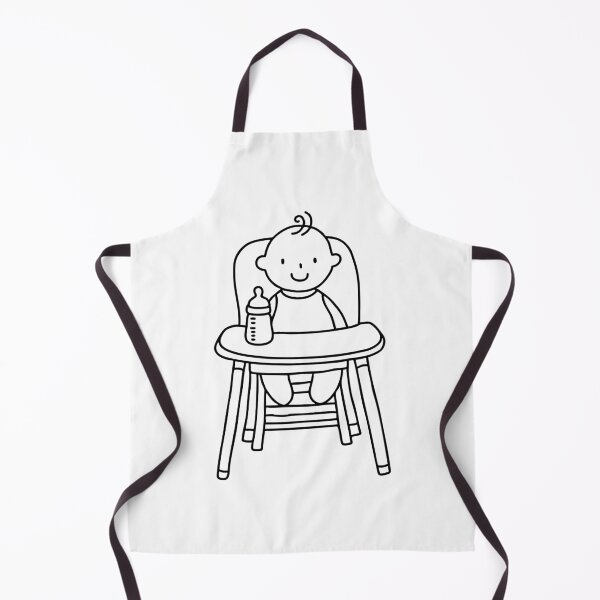 Item preview, Baby in a highchair with a milk bottle on the tray designed and sold by rasagamastore.