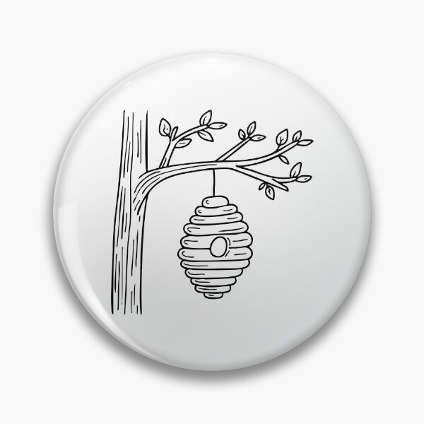 Item preview, Hive hanging from the branch of a tall tree designed and sold by rasagamastore.