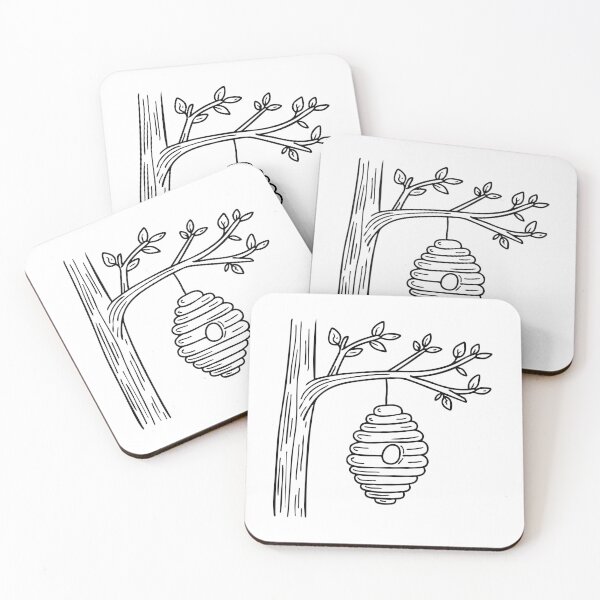 Item preview, Hive hanging from the branch of a tall tree designed and sold by rasagamastore.
