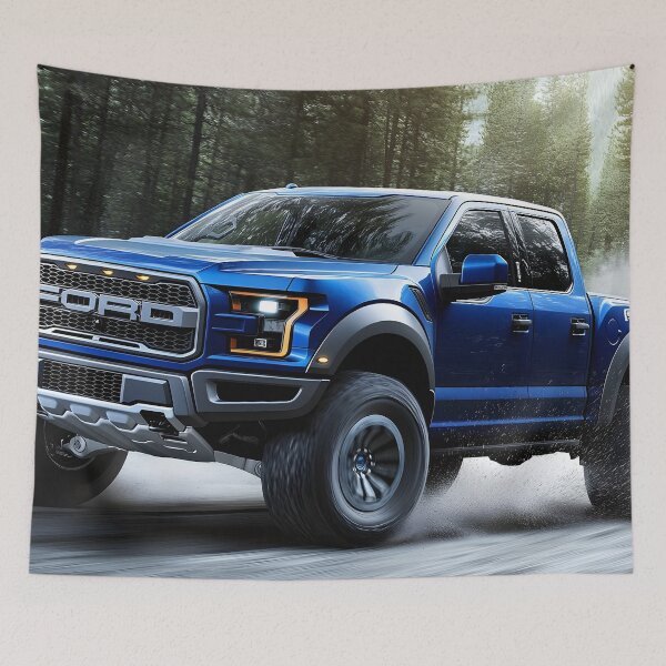 Item preview, Blue Ford Raptor F-150 – Power & Performance in Every Detail designed and sold by AutoPopStudio.