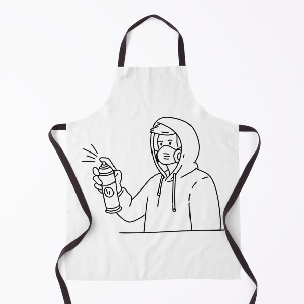 Item preview, Person in a hood with spray paint draw graffiti on a wall designed and sold by rasagamastore.