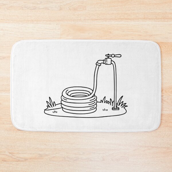 Item preview, A coiled hose on the lawn connected to an outdoor faucet designed and sold by rasagamastore.
