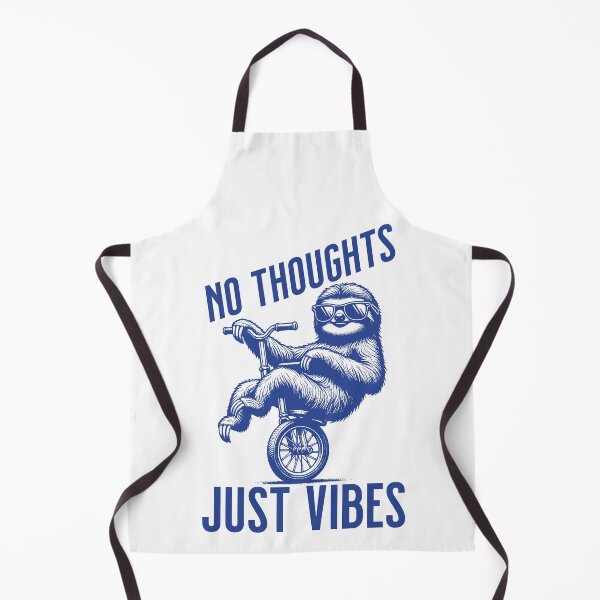 Item preview, No thoughts just vibes - funny sloth designed and sold by EvergreenWhimsy.