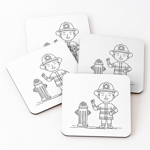 Item preview, A firefighter standing next to a fire hydrant on the side of the road designed and sold by rasagamastore.