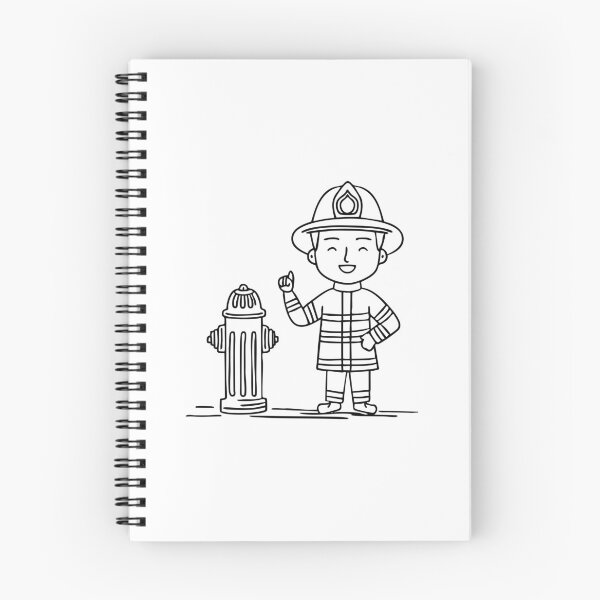 Item preview, A firefighter standing next to a fire hydrant on the side of the road designed and sold by rasagamastore.