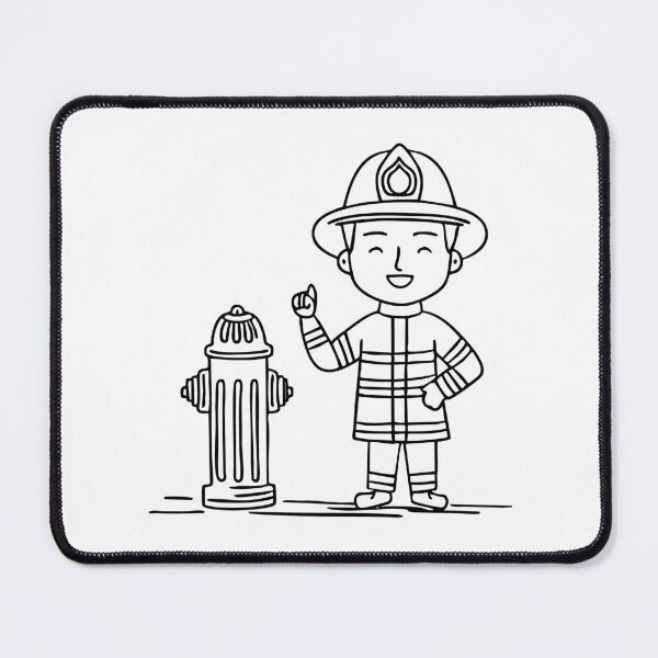 Item preview, A firefighter standing next to a fire hydrant on the side of the road designed and sold by rasagamastore.
