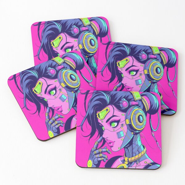 Item preview, Cyborg anime retro girl designed and sold by Creativnani.