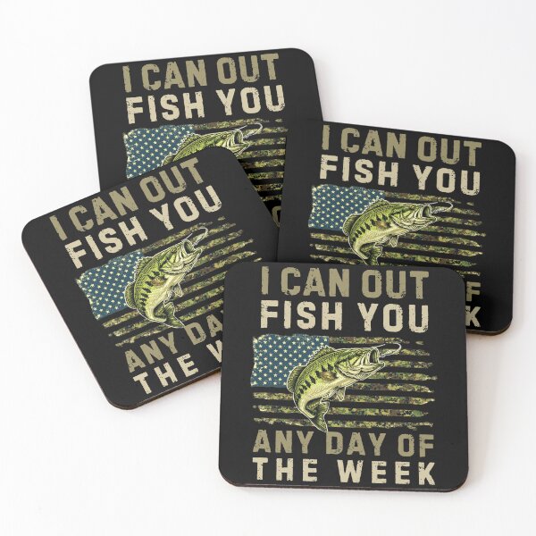 Item preview, i can out fish you Funny Patriotic Bass Fishing Camo Flag – Outfish You Anytime designed and sold by MotivaChic.