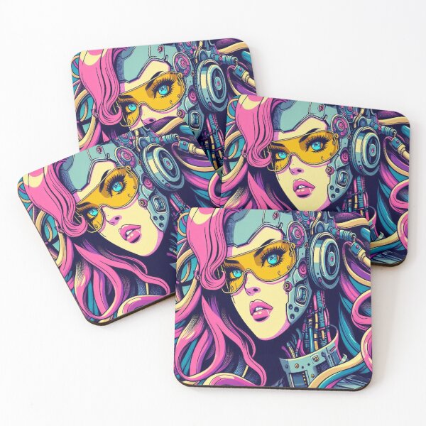 Item preview, Cyborg retro girl designed and sold by Creativnani.