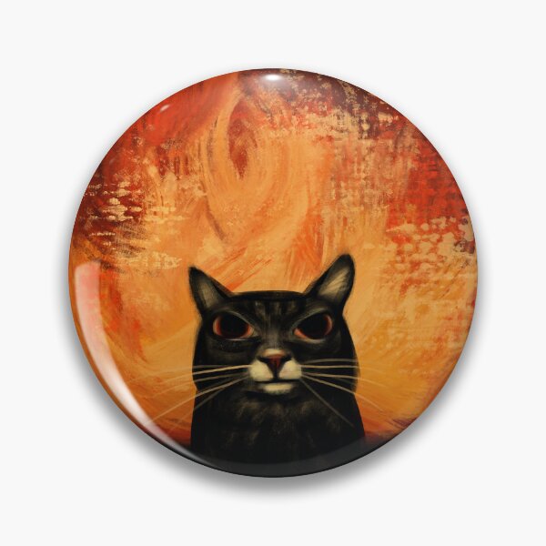 Item preview, Black cat in the fire designed and sold by Makitsu Neko.
