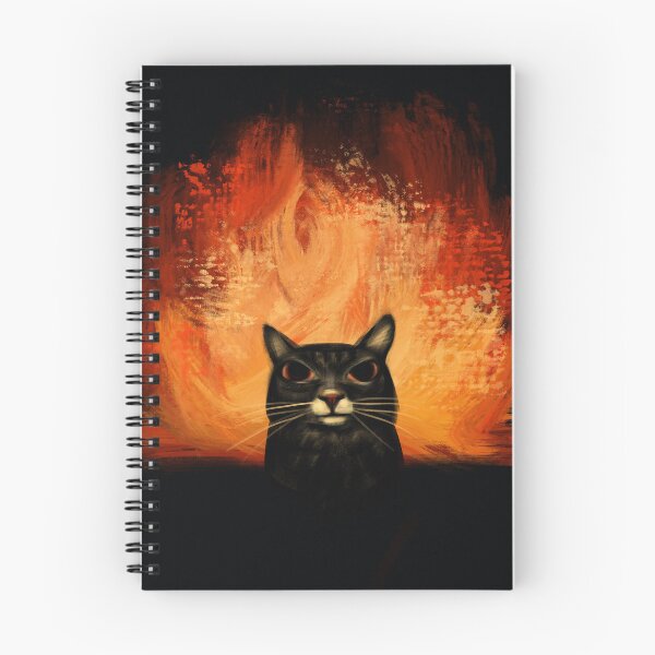 Item preview, Black cat in the fire designed and sold by Makitsu Neko.