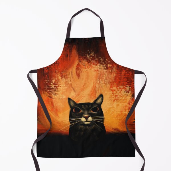 Item preview, Black cat in the fire designed and sold by Makitsu Neko.