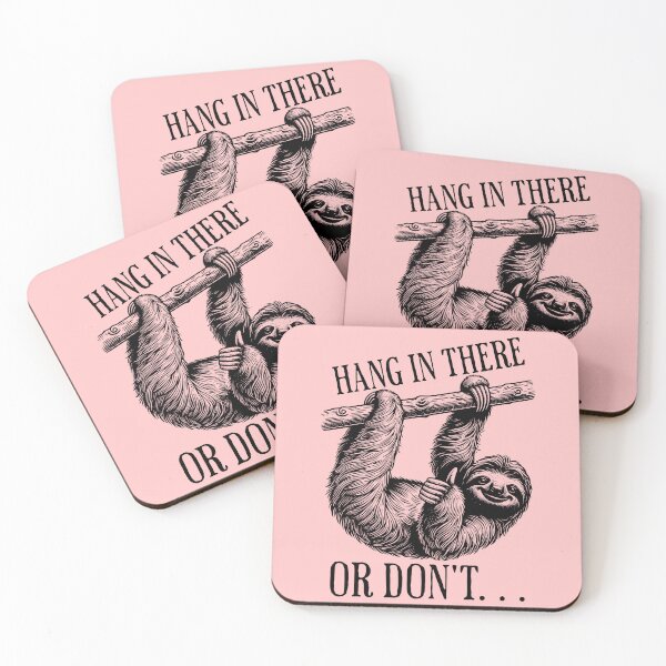 Item preview, Hang in there - funny vintage sloth designed and sold by EvergreenWhimsy.