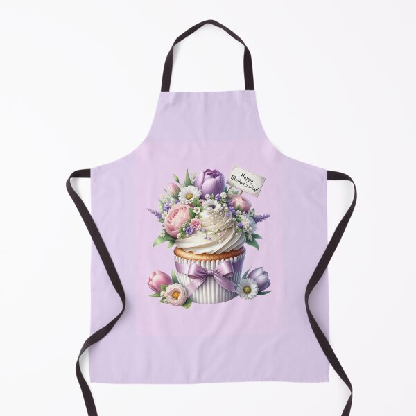 Item preview, Cupcake tied with a ribbon and with flowers, mother`s day design designed and sold by LoneAngel.