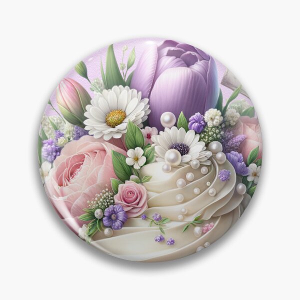 Item preview, Cupcake tied with a ribbon and with flowers, mother`s day design designed and sold by LoneAngel.