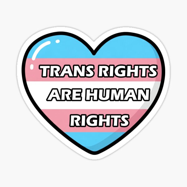 Vista previa del artículo con la obra «Los derechos trans son derechos humanos», diseñado y vendido por Owcomm.