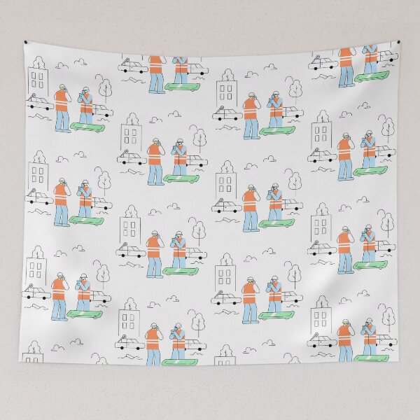 Item preview, World Heroes at Work Emergency Services in Action designed and sold by ART ATTACK ZONE.