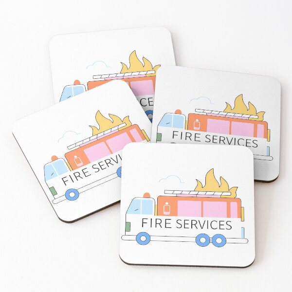 Item preview, Truck Fire Services in Action Colorful designed and sold by ART ATTACK ZONE.