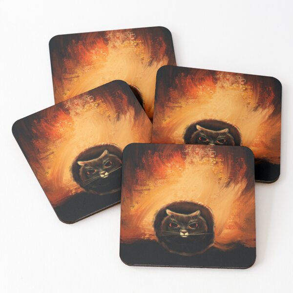 Item preview, Black cat in the fire designed and sold by Makitsu Neko.