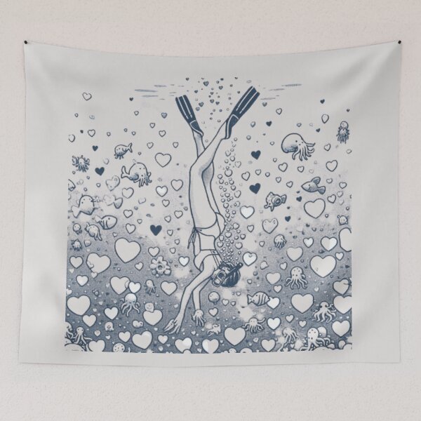 Item preview, Woman Deep Dive into Love designed and sold by Marshcherokee.