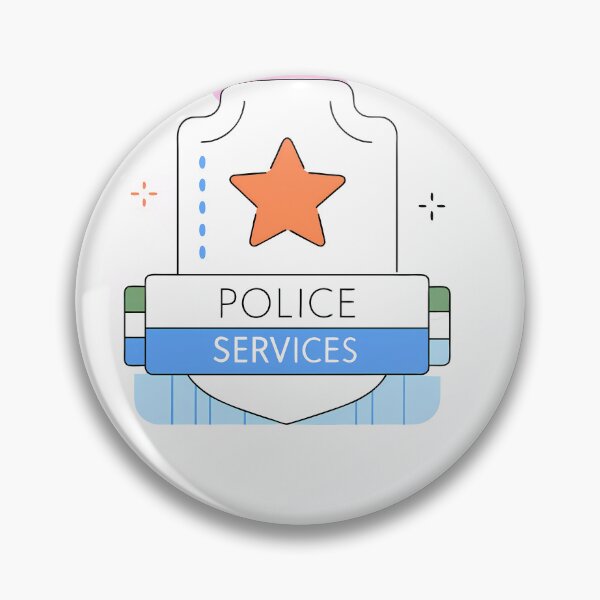 Item preview, Police Services in Action Colorful Design Logo designed and sold by ART ATTACK ZONE.