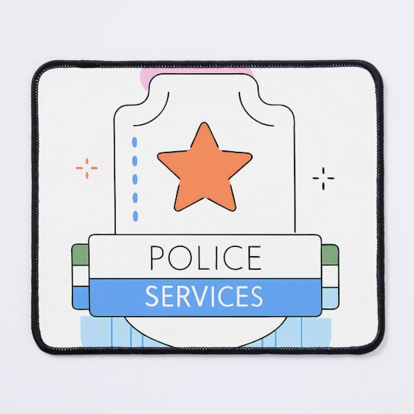 Item preview, Police Services in Action Colorful Design Logo designed and sold by ART ATTACK ZONE.