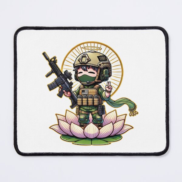 Aperçu de l'œuvre Jeune Bouddha Tactique créée et vendue par RAWLIFEGRAPHIC.