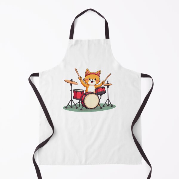 Item preview, Modern Trendy Cat Drummer ,Funny Orange Cat Playing Drums designed and sold by SOUFIANE1991.
