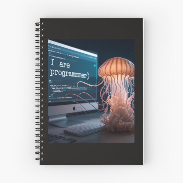 Item preview, The Jellyfish Programmer: Learning to Code One Typo at a Time designed and sold by Golden-flower22.