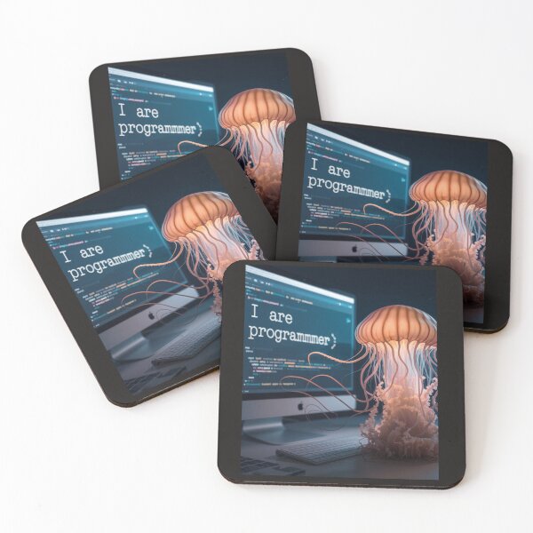 Item preview, The Jellyfish Programmer: Learning to Code One Typo at a Time designed and sold by Golden-flower22.