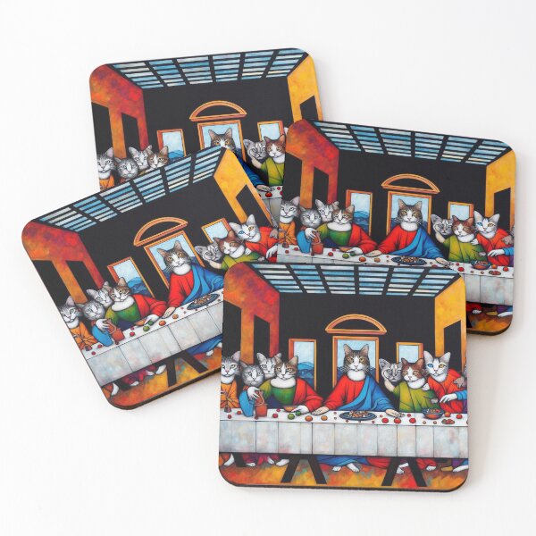 Item preview, The Last Supper for cats designed and sold by SammyMorry.