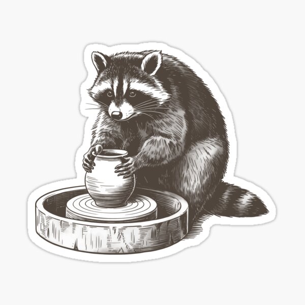Item preview, Raccoon Pottery designed and sold by stylesip.