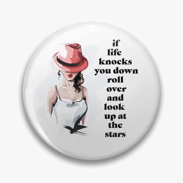 Item preview, Parisian Aesthetic bold quote if life knocks you down roll over and look up at the stars designed and sold by doracreations.