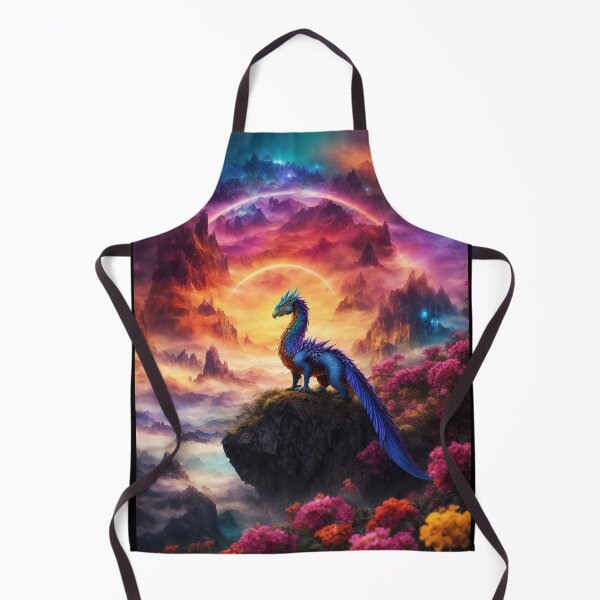 Item preview, Eastern Dragon at rainbow sunrise with flowers designed and sold by TheArtistOf2022.
