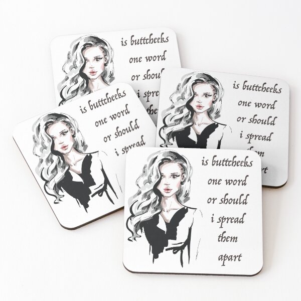 Item preview, Parisian Aesthetic bold quote is buttcheeks one word or should i spread them apart designed and sold by doracreations.