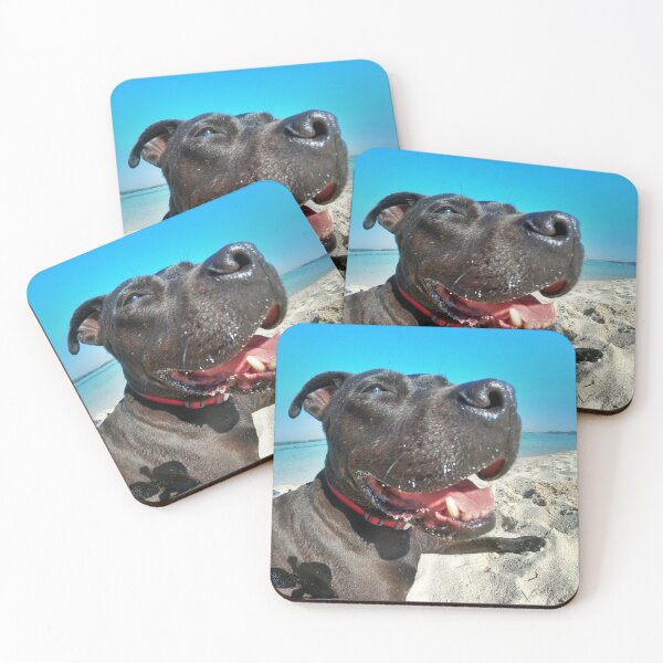 Item preview, Staffy at the beach designed and sold by Patwg.