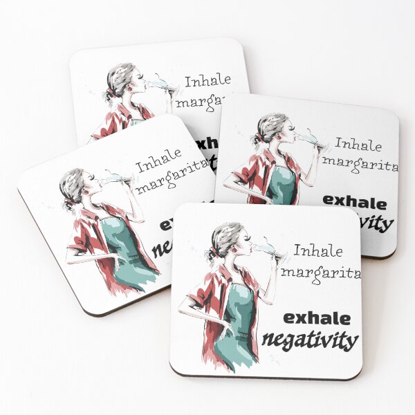 Item preview, Parisian Aesthetic bold quote inhale margarita exhale negativity designed and sold by doracreations.