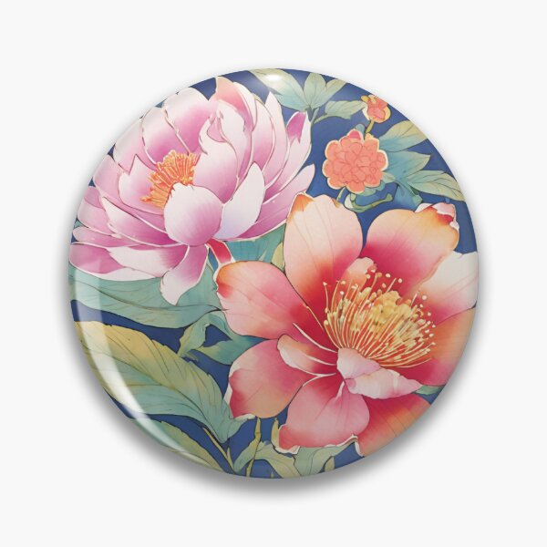 Item preview, Pair of watercolor Chinese flowers  designed and sold by Reignchaos80.