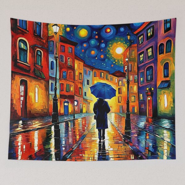 Item preview, Walking in the rain 1 designed and sold by George Hutton Hunter.
