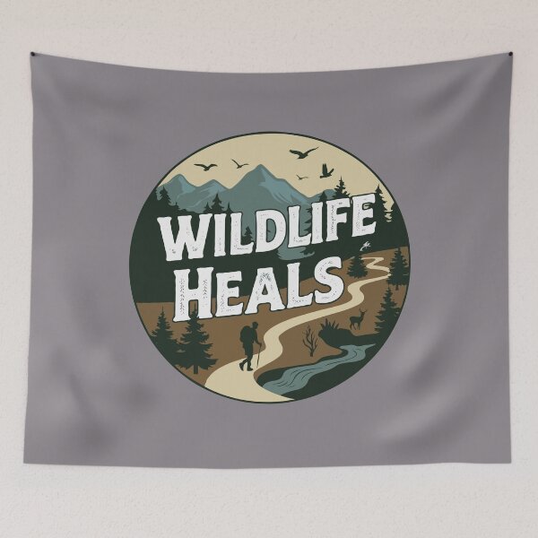 Item preview, Wildlife Heals Your Mind - Hiking for Mental Health  designed and sold by MSMPrintDesign.